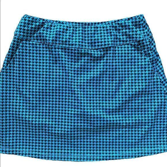 Tail Tech Herringbone Skort- M blue /black herringbone, polyester spandex - Picture 1 of 5